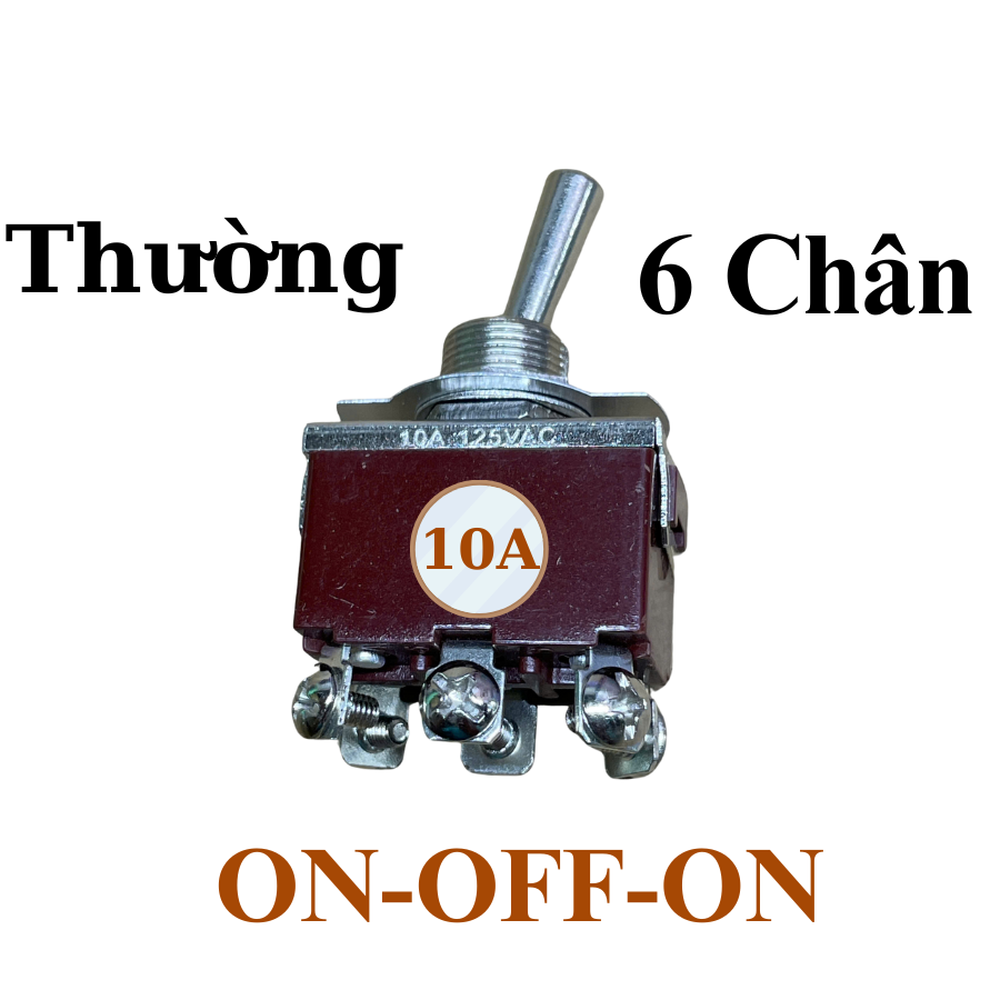 Công tắc gạt đảo chiều 3A-6A-10A-15A lỗ khoét 12mm