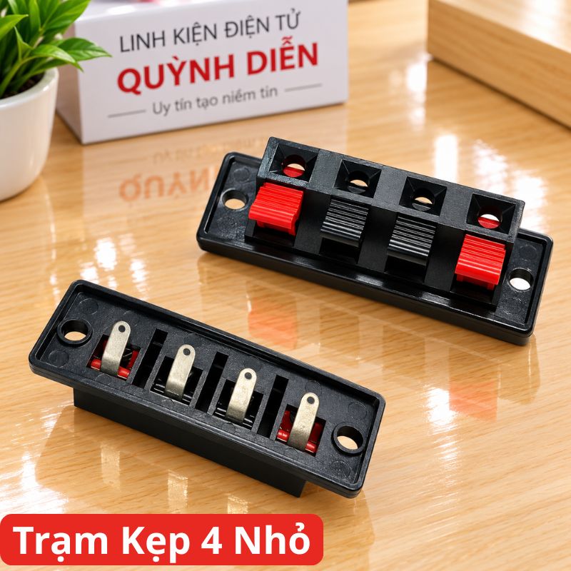 Jack Cắm Loa 4 Cổng Trạm loa cầu đấu dây loa 4 chân (TRẠM NHỎ)
