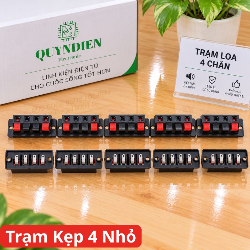Jack Cắm Loa 4 Cổng Trạm loa cầu đấu dây loa 4 chân (TRẠM NHỎ)