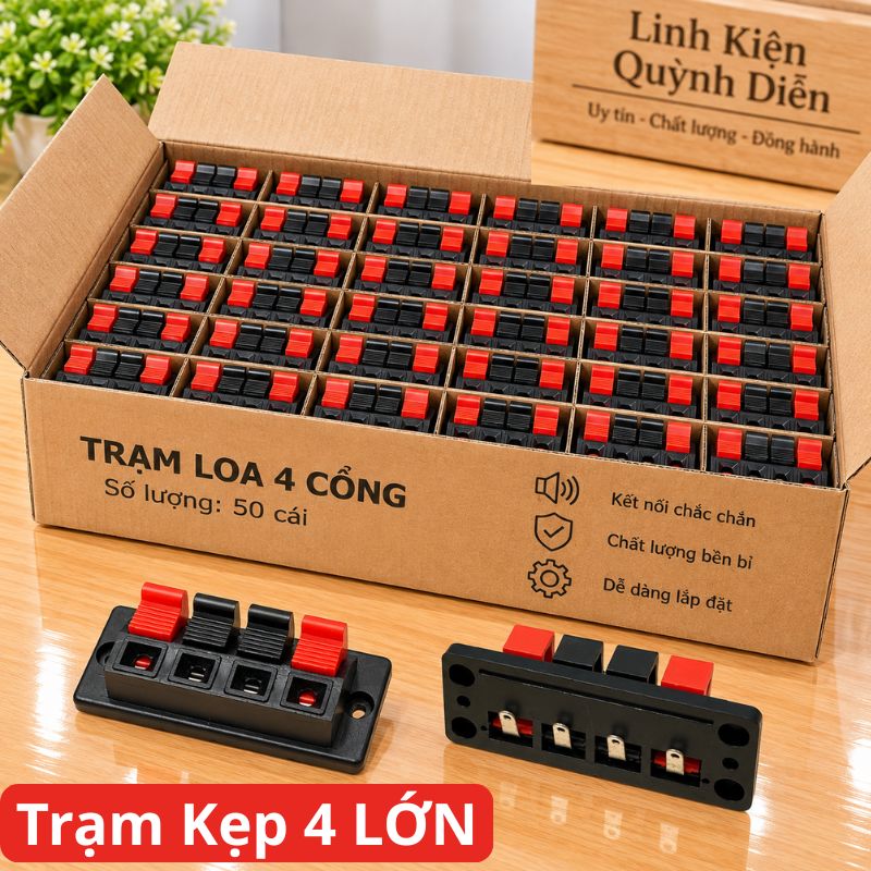 Trạm loa cầu đấu dây loa 4 chân Jack Cắm Loa 4 Cổng