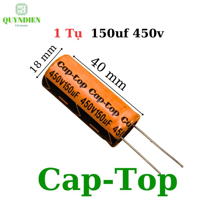 Tụ Lọc Nguồn 150uf 450V DC tụ hóa Cap-Top mới
