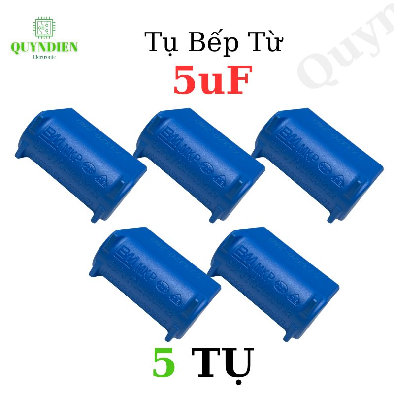 Tụ bếp từ 5uf- 400VDC - 275VAC loại đứng