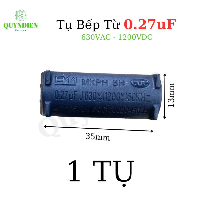 Tụ bếp từ 274 - 0.27uF 630VAC/1200VDC đứng