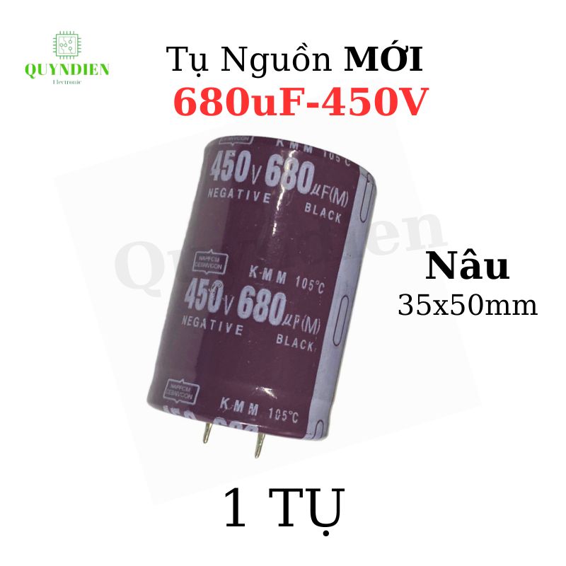 Tụ lộc nguồn 680uF 450V DC (35x50mm)