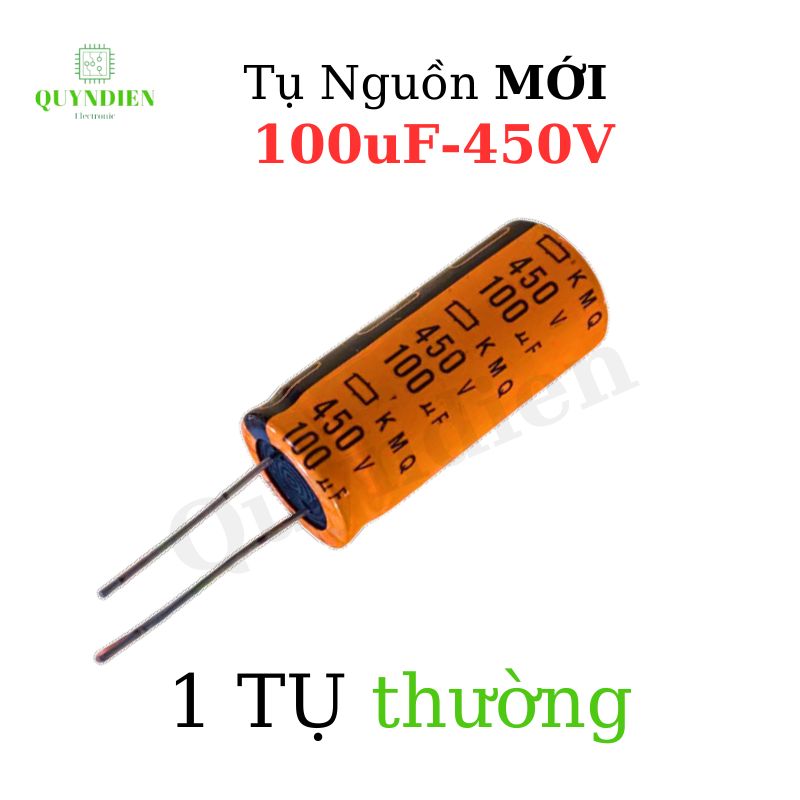 Tụ Lọc Nguồn 100uf 450V DC màu cam tụ hóa mới