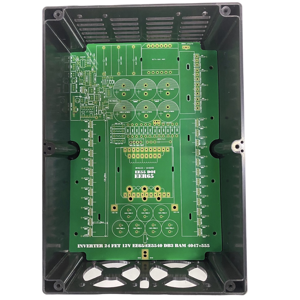 PCB bo mạch kích điện 24 fet Cách ly Băm db3 Nhịp CD4047 + NE555 Phíp FR4 (chưa kèm dao động)
