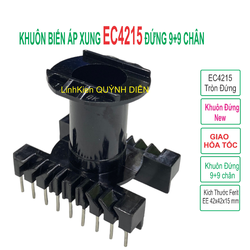 Khuôn Nhựa EC4215 (9+9 Chân) Tròn Đứng
