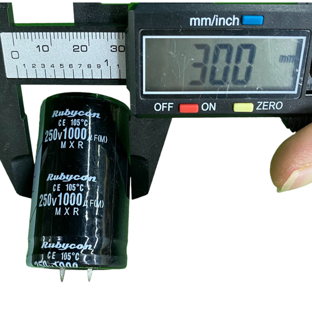 Tụ lọc nguồn 1000uF-250V màu Đen cao 40mm và 50mm