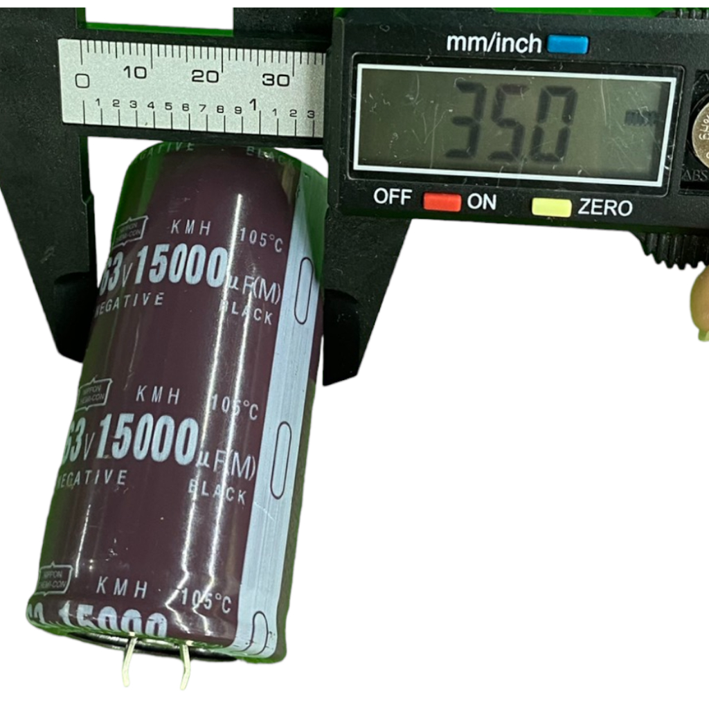 Tụ lọc nguồn 15000uf-63v Nâu dùng trong thiết bị âm thanh, máy hàn và các mạch điện công suất lớn