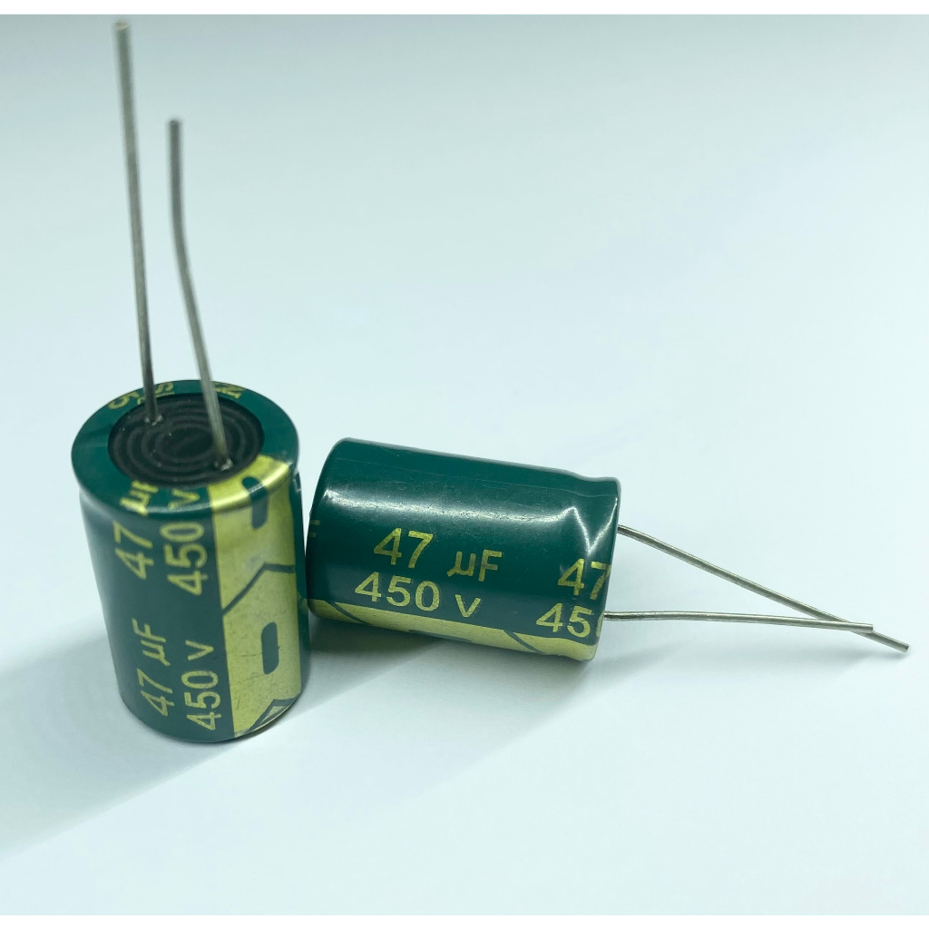 Tụ lộc nguồn tụ hóa 47uF 400V - 450V xanh 16x25mm