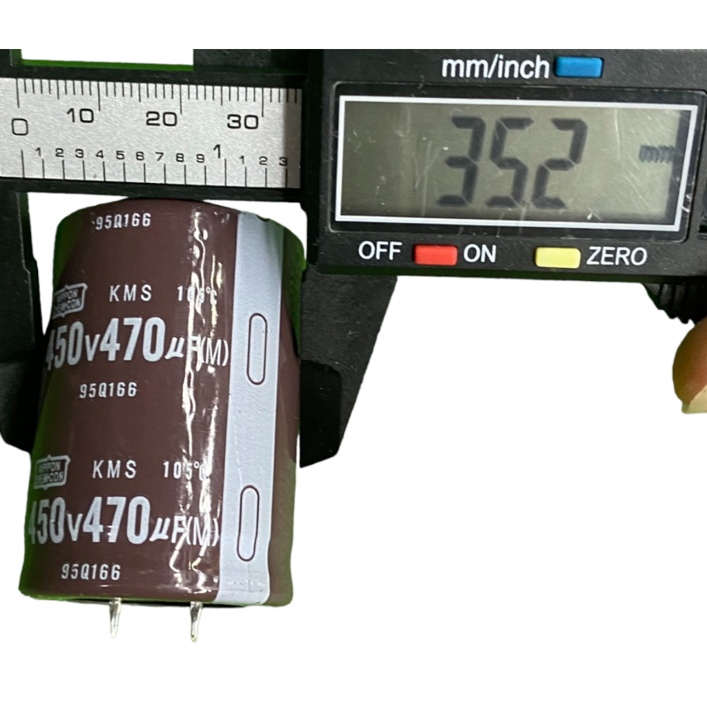 Tụ lộc nguồn - tụ hóa nâu 470uF 450V mới (35×50mm)