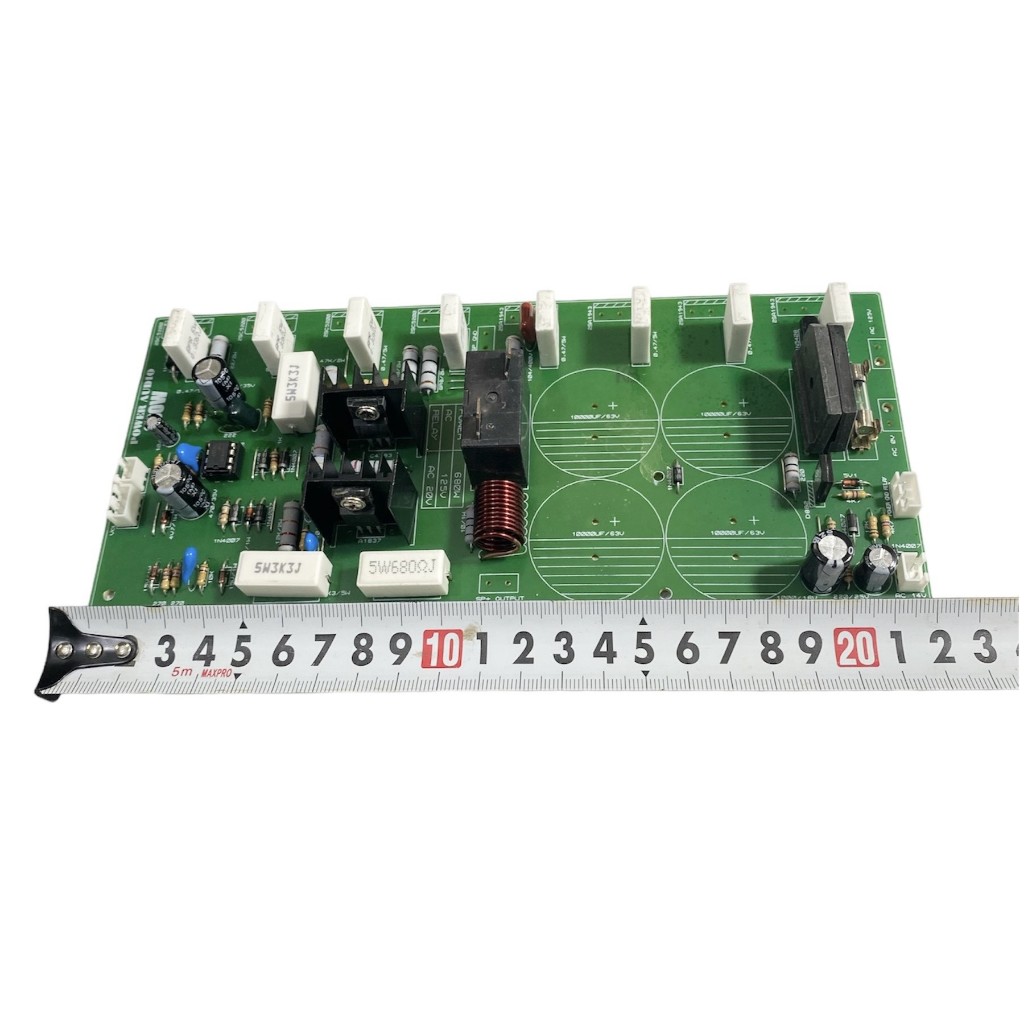 Mạch công suất nguồn đơn 8 sò, 1 kênh (phíp gỗ) 105VAC đến 130VAC