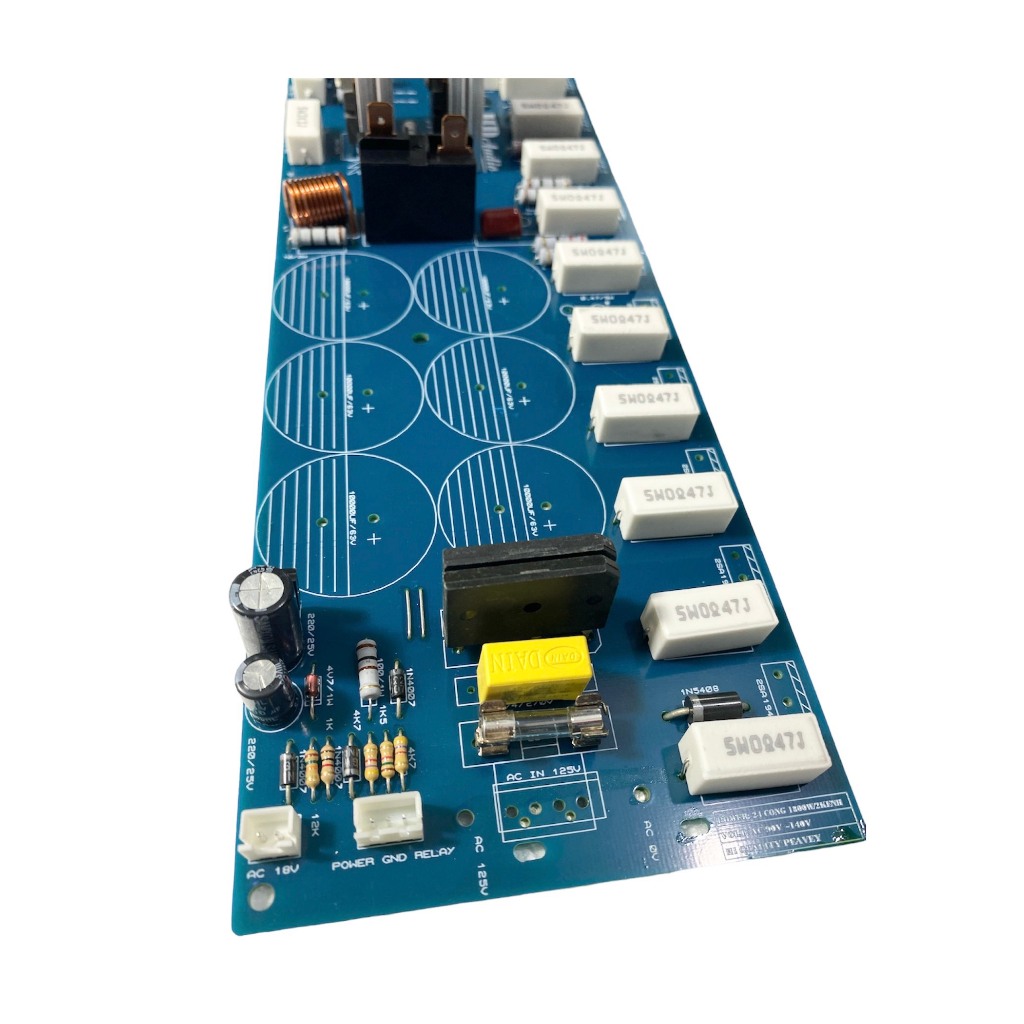 Mạch công suất nguồn đơn 24 Sò liền nguồn 105V - 140V, Phíp FR4