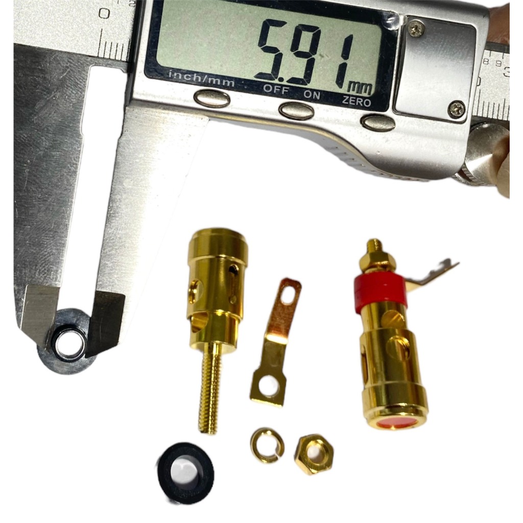 Trạm Loa Nhấn Vàng Loại Nhỏ 33mm Đỏ/Đen