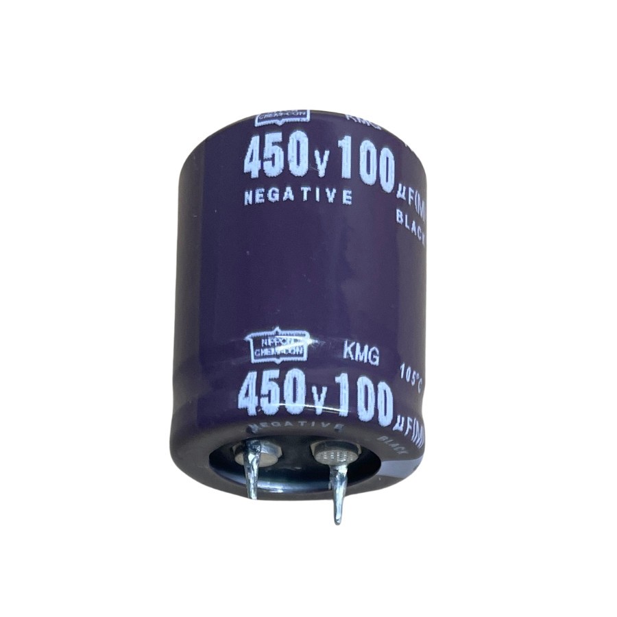 Tụ lọc nguồn 100uF 450V DC hàng tháo máy chân cứng