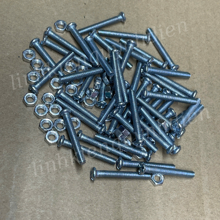 Ốc vít M4 dài 15 mm có kèm tán túi 100 con