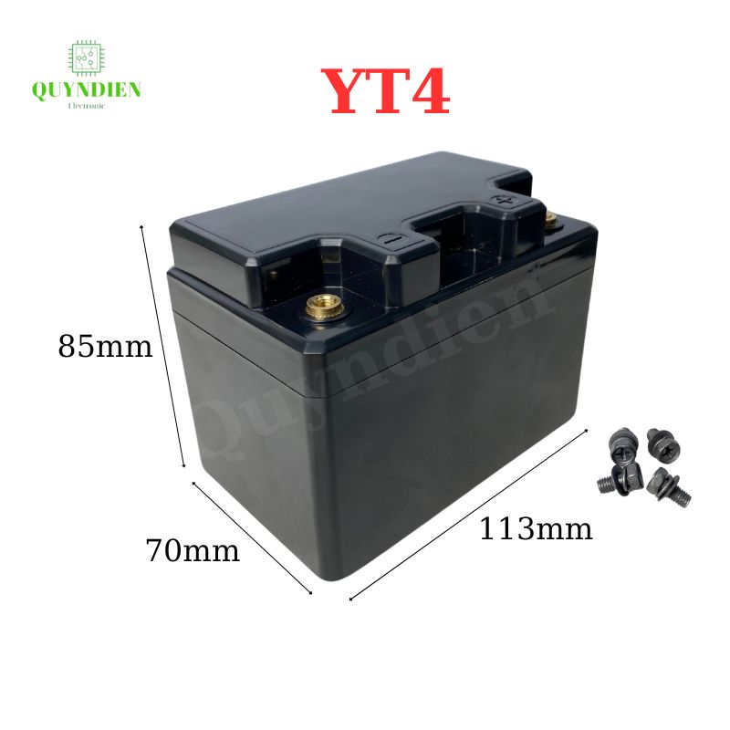 Vỏ Bình Đề Xe Máy YT4 Cọc Tròn Nắp Đục