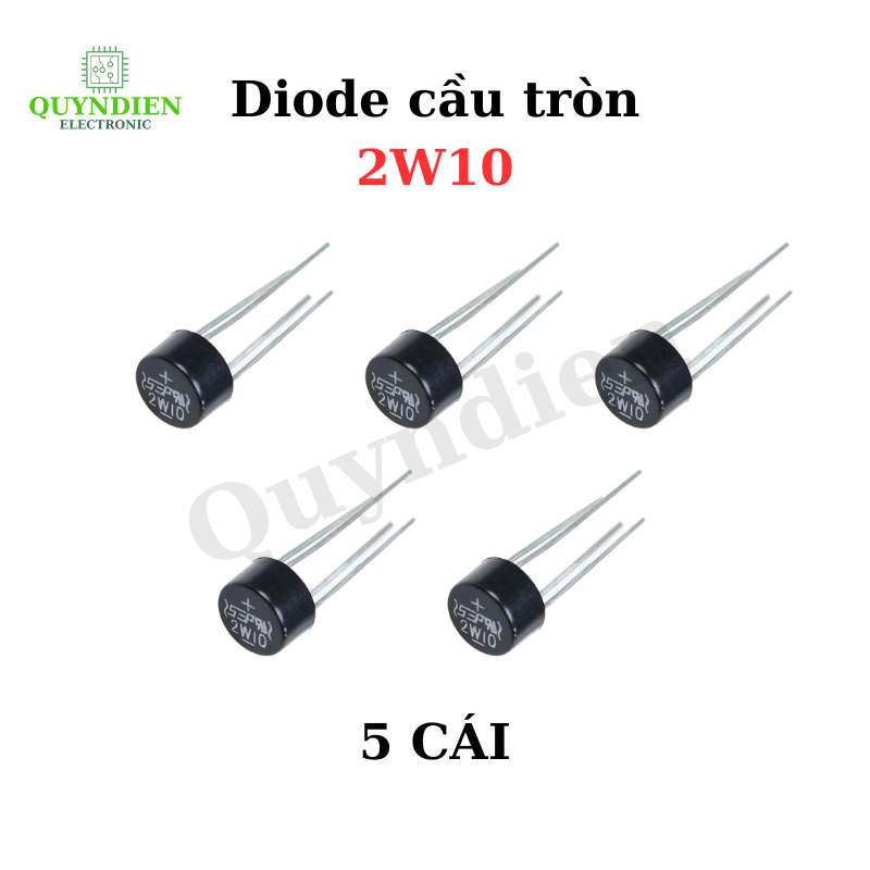 Diode cầu tròn 2W10 - 2A, Điện Áp 1000V - Túi 5 Cái