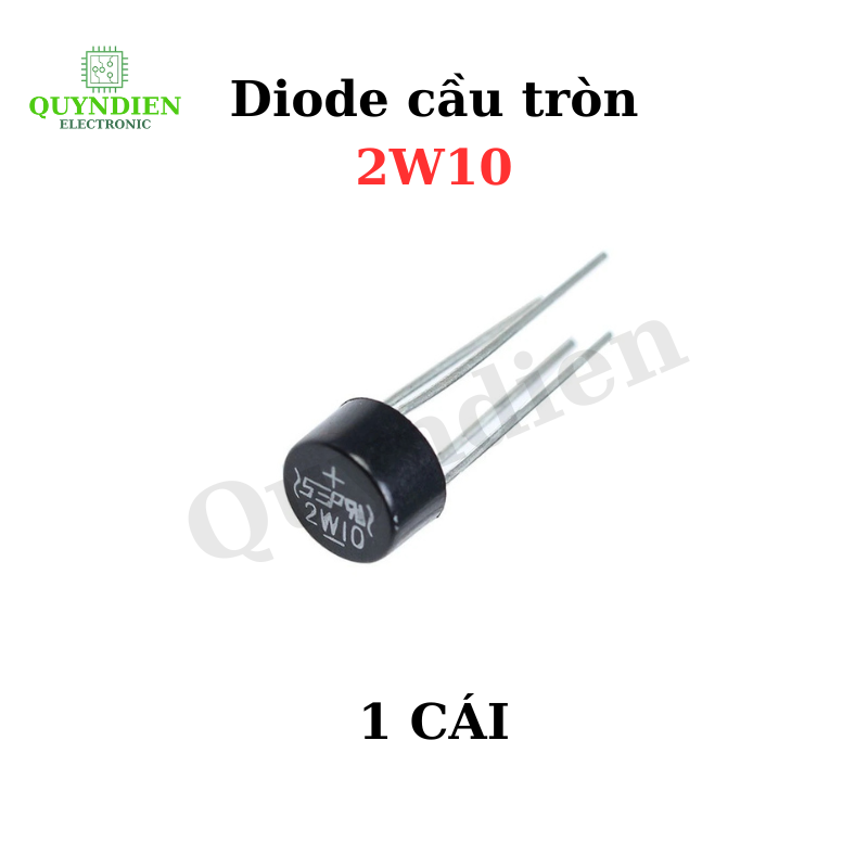 Diode cầu tròn 2W10 - Dòng Lưu 2A, Điện Áp 1000V