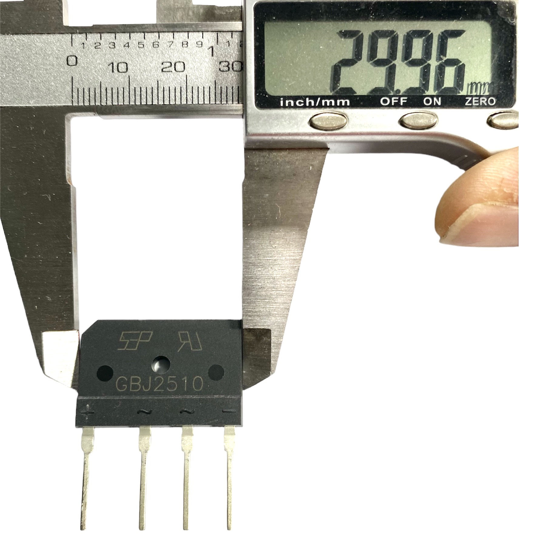 Diode Cầu 25A  1000V  GBJ 2510 Dẹp NEW
