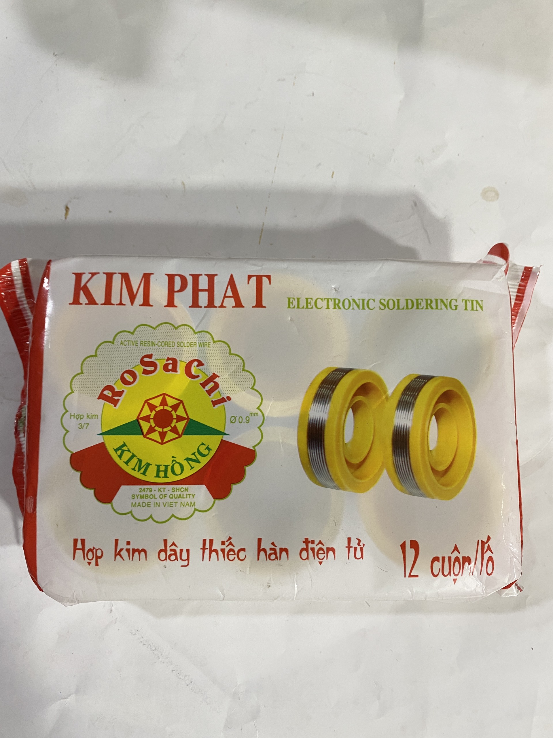 Thiếc hàn Chì hàn ROSACHI Kim Phát size nhỏ 16g - 1 Lốc 12 Cuộn