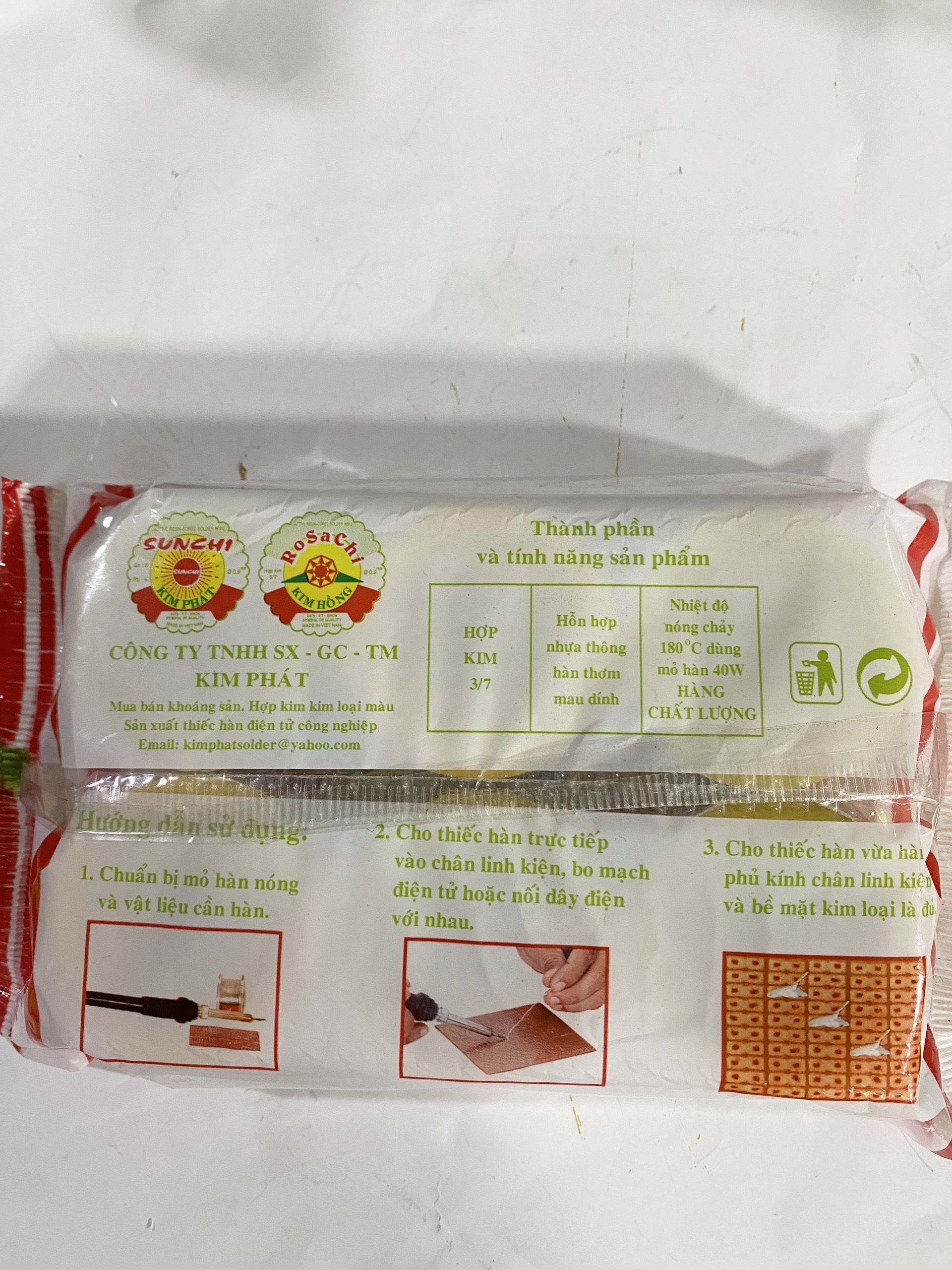 Thiếc hàn Chì hàn ROSACHI Kim Phát size nhỏ 16g - 1 Lốc 12 Cuộn