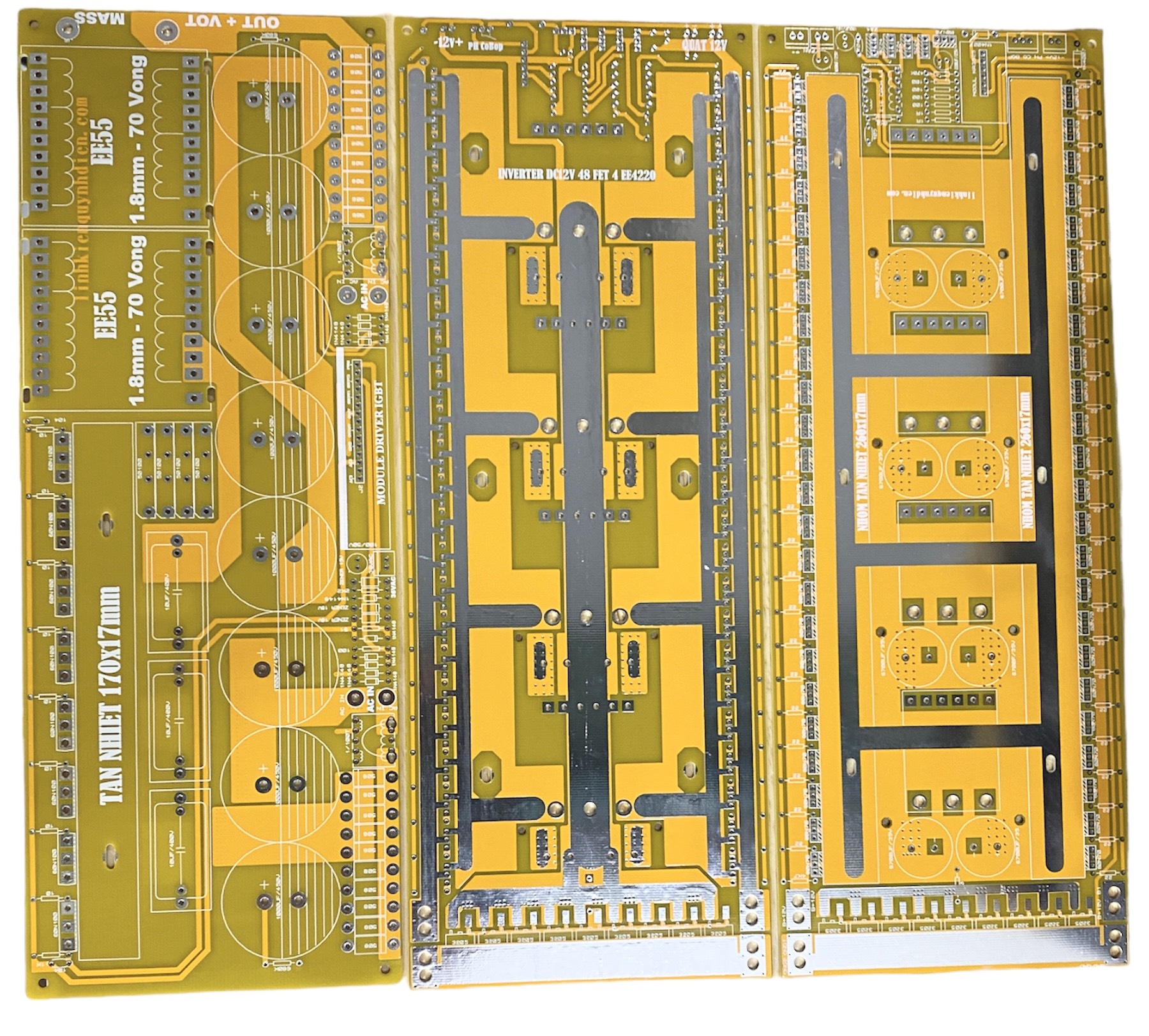 COMBO PCB Nguồn INVERTER 92 fet nhỏ+ Mạch Băm 8 IGBT Auto Nguồn Nước + Bo Lái FET KA3525 + Bo Lái IGBT MCU 4 Chế Độ
