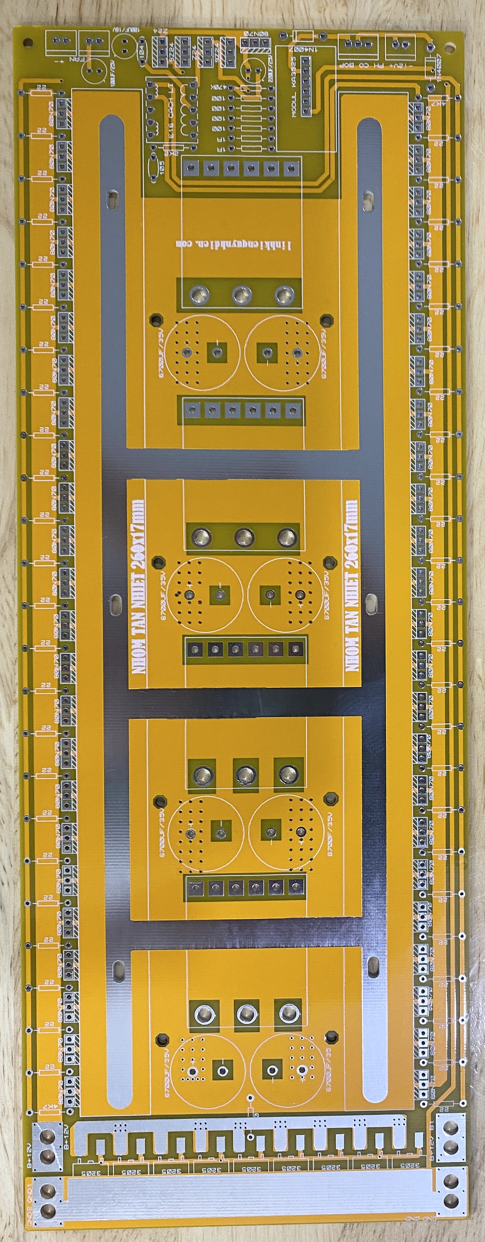 PCB Nguồn đổi điện 12v - 48 fet nhỏ 4 biến áp E4220 (Chưa có dao động)