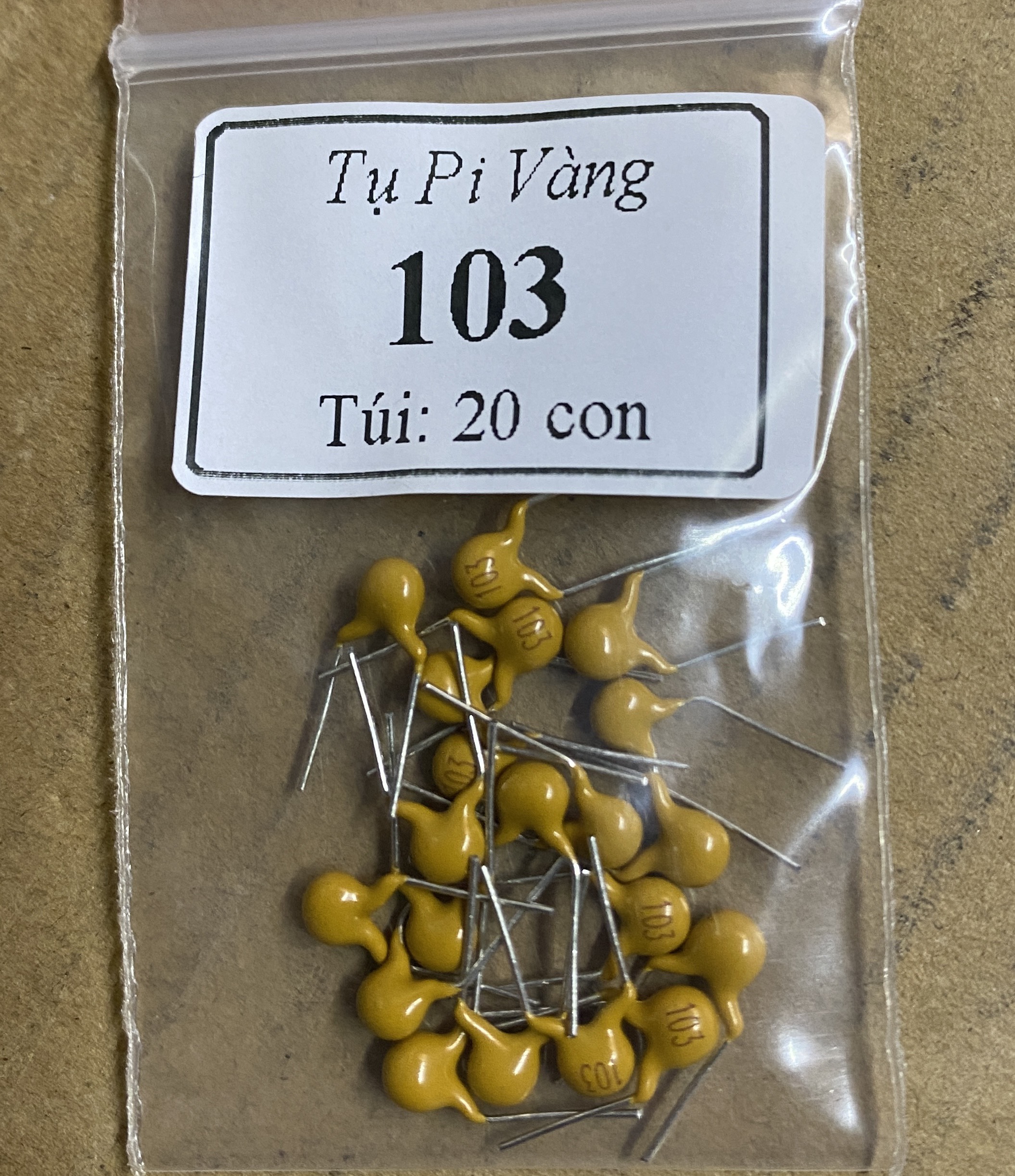 Tụ pi vàng 103 - 0.01uf - 50v