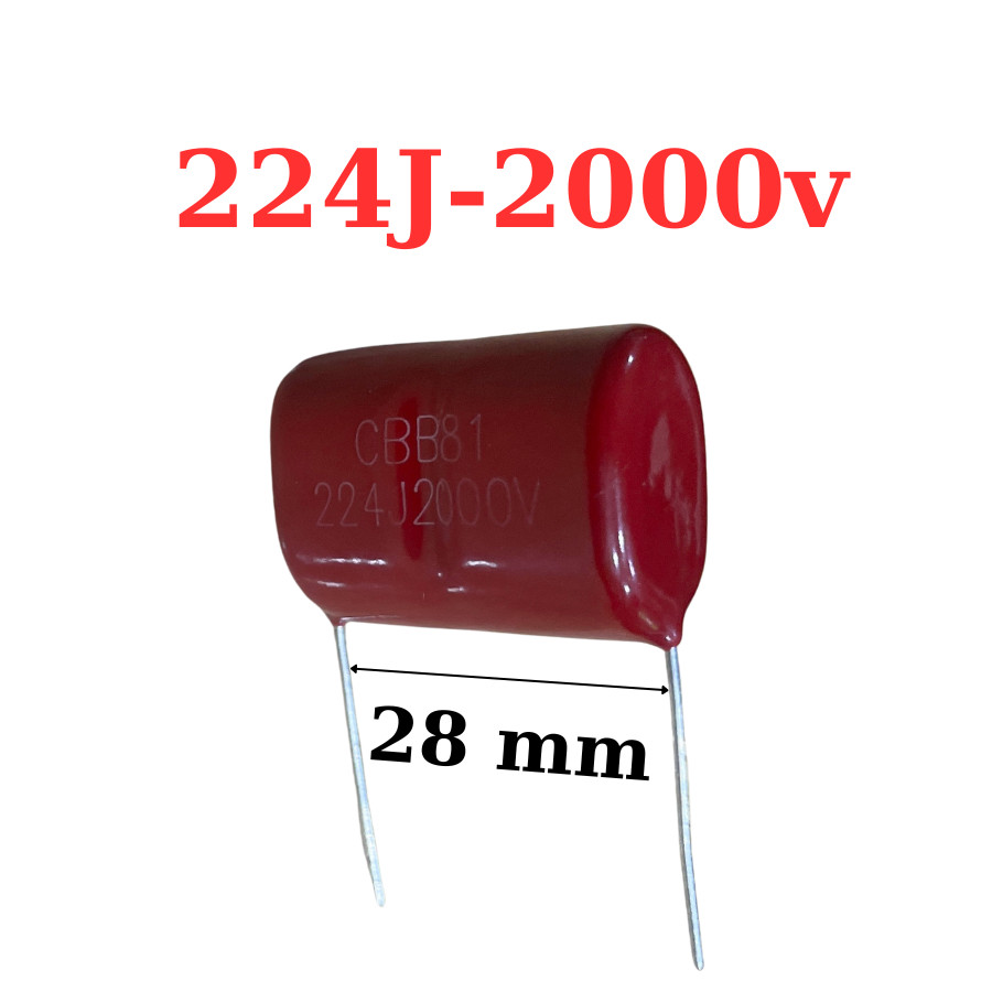 Tụ kẹo nâu đỏ CBB81 224J-2000V
