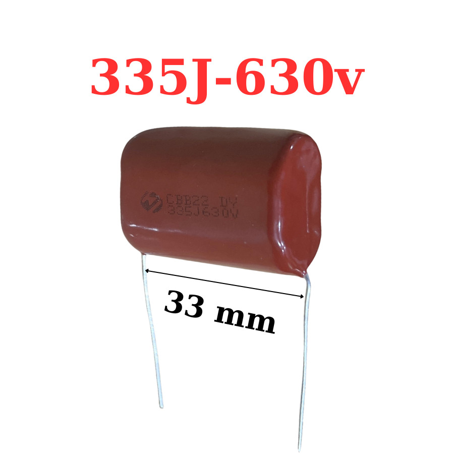 Tụ kẹo Nâu đỏ CBB22 335J 630V