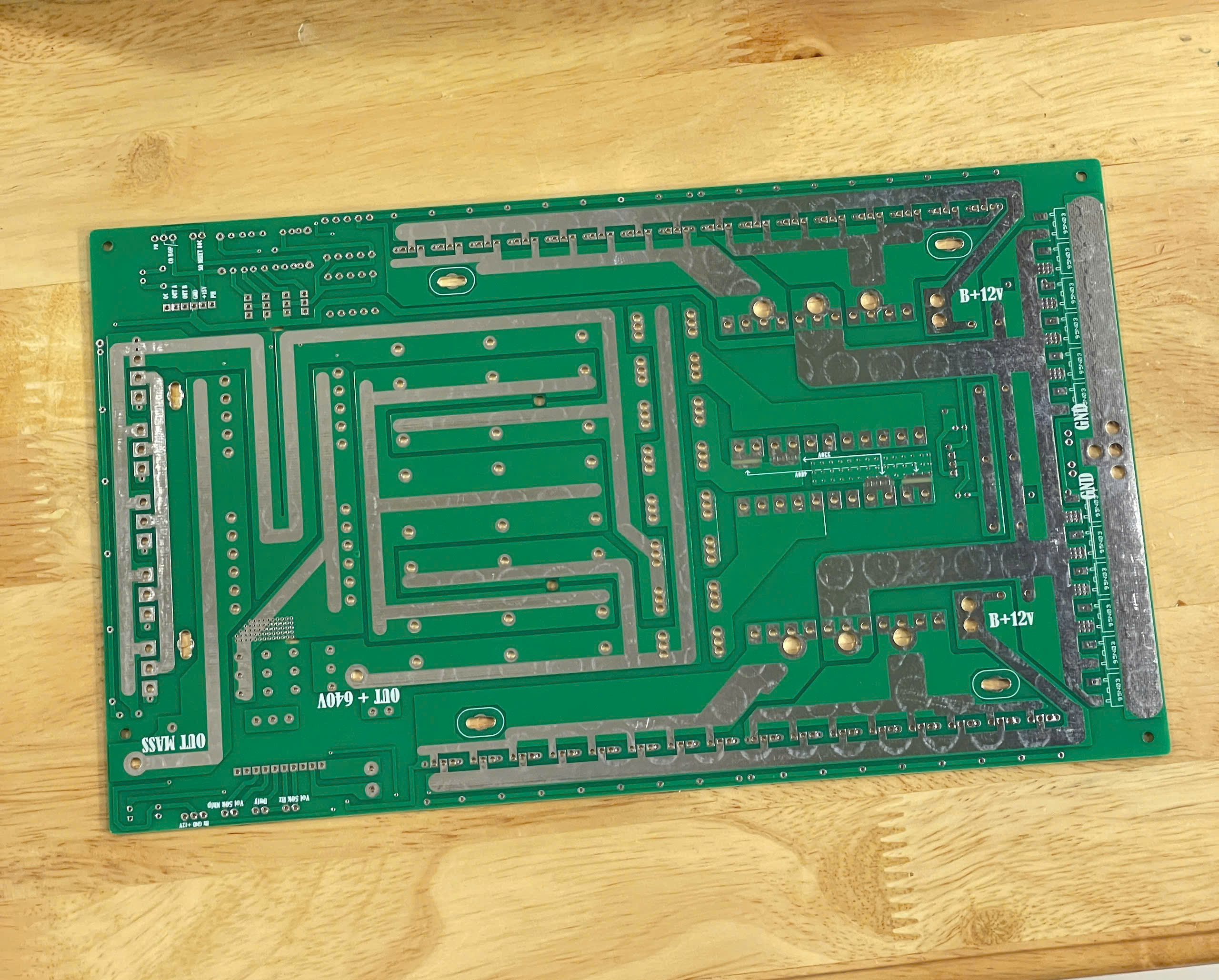 PCB bo mạch kích đ iện 32 fet nhỏ 2 biến áp E5520 đảo pha băm IGBT Auto Duty (Kèm dao động)