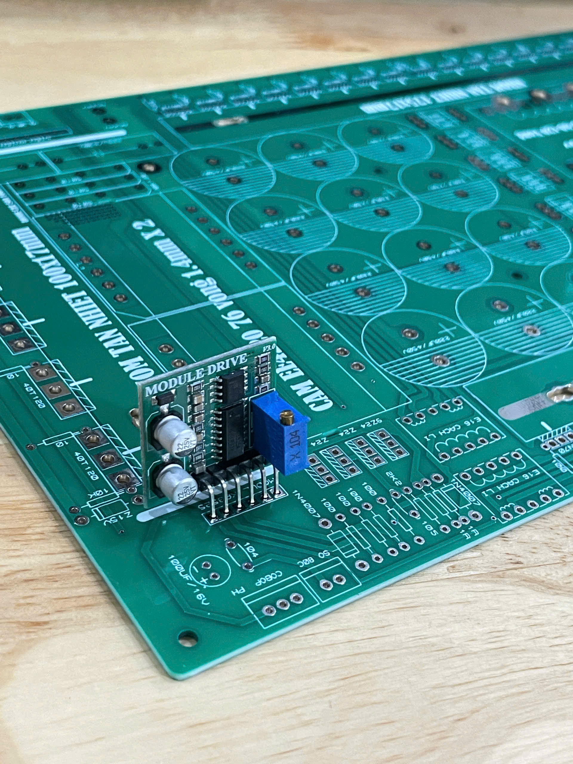 PCB bo mạch kích đ iện 32 fet nhỏ 2 biến áp E5520 đảo pha băm IGBT Auto Duty (Kèm dao động)