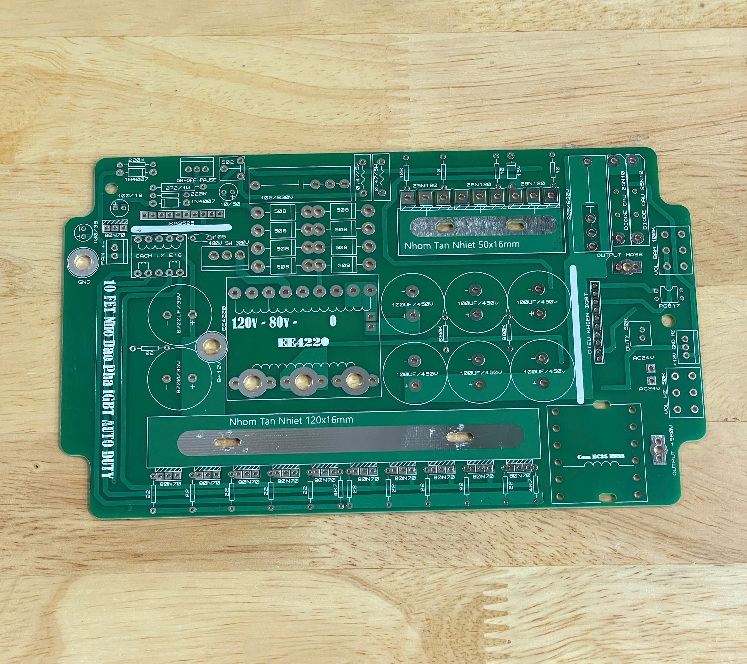 PCB bo mạch kích đ iện 10 fet Nhỏ băm IGBT Auto Duty (Chưa có Dao động)