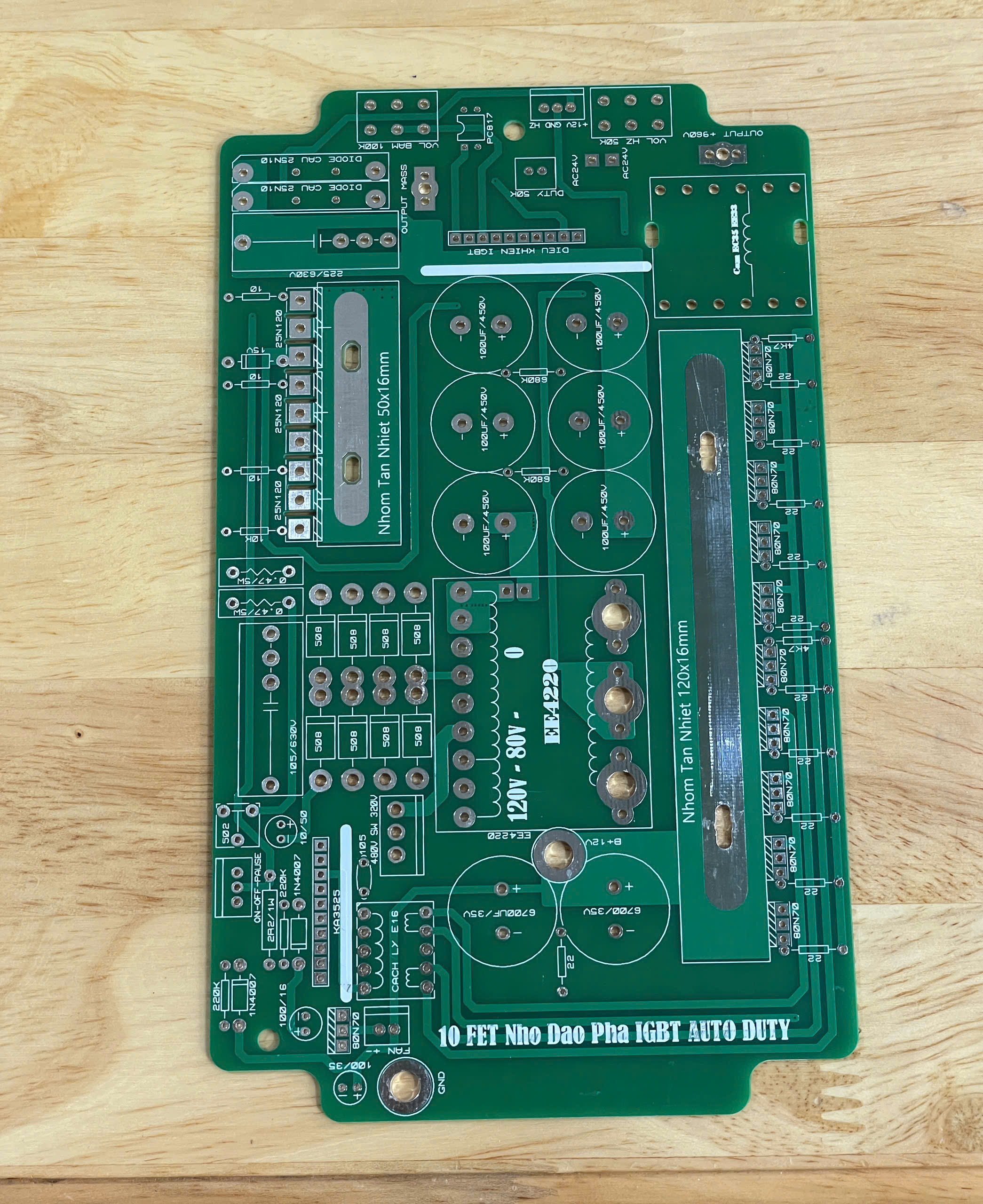 PCB bo mạch kích đ iện 10 fet Nhỏ băm IGBT Auto Duty (Chưa có Dao động)