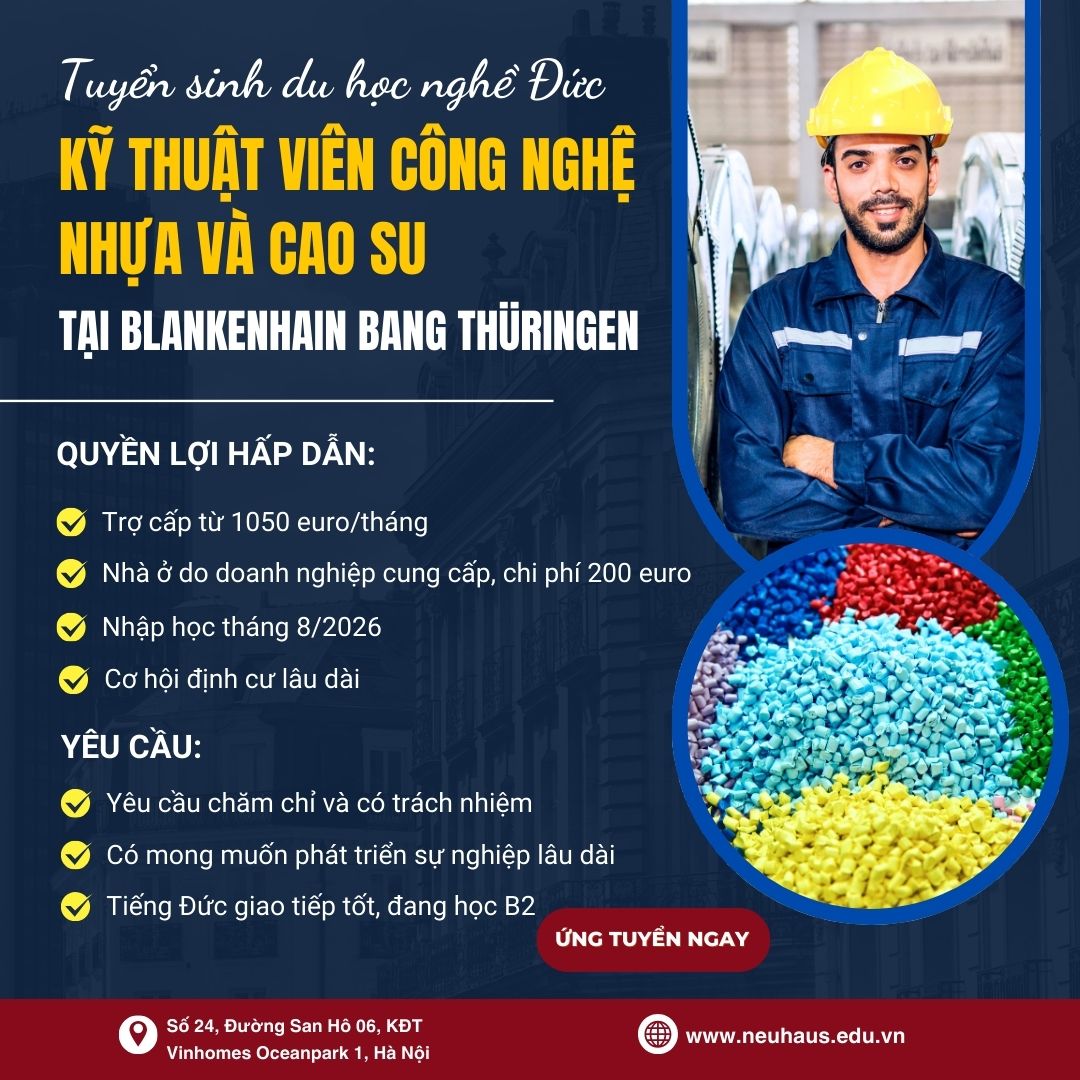 Cập nhật các đơn du học nghề Đức ngành hiếm - Bay giữa năm 2026