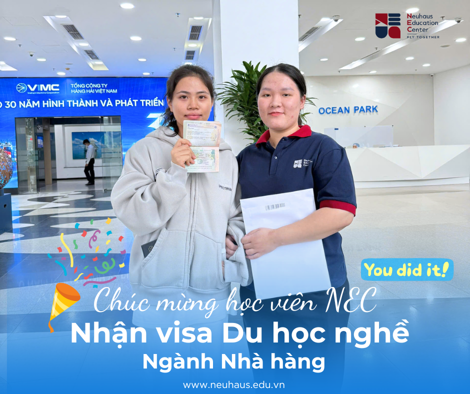 Chúc mừng học viên NEC nhận visa du học nghề tại Leipzig