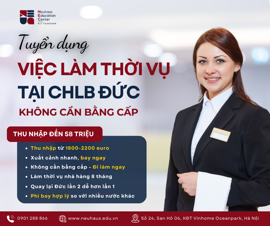 Cơ hội việc làm thời vụ tại Đức: Trải nghiệm làm việc quốc tế dành hấp dẫn