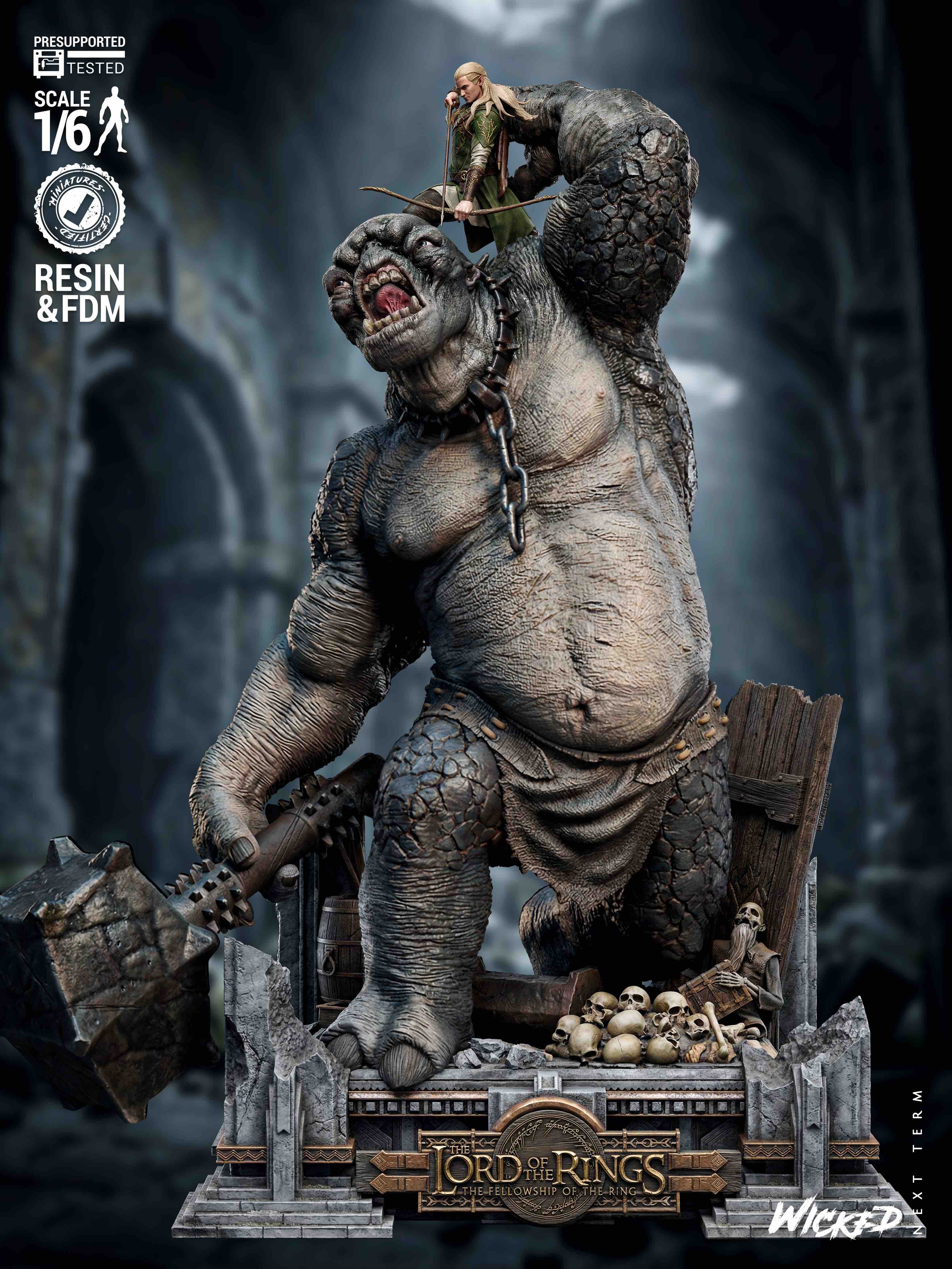 MH3_251- Legolas vs Troll Diorama