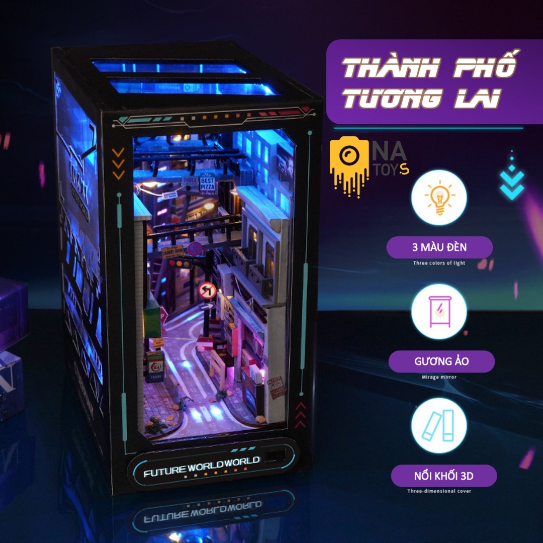 Chặn Sách 3D Phố Hiện Đại