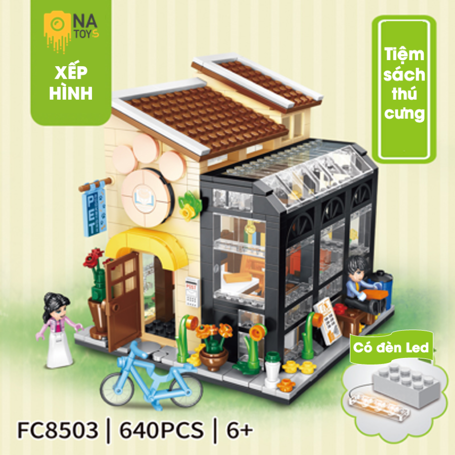 Xếp hình tiệm sách thú cưng