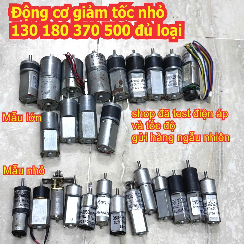 Động cơ giảm tốc nhỏ 130 180 370 500 đủ loại kde0529