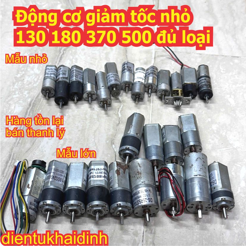 Động cơ giảm tốc nhỏ 130 180 370 500 đủ loại kde0529