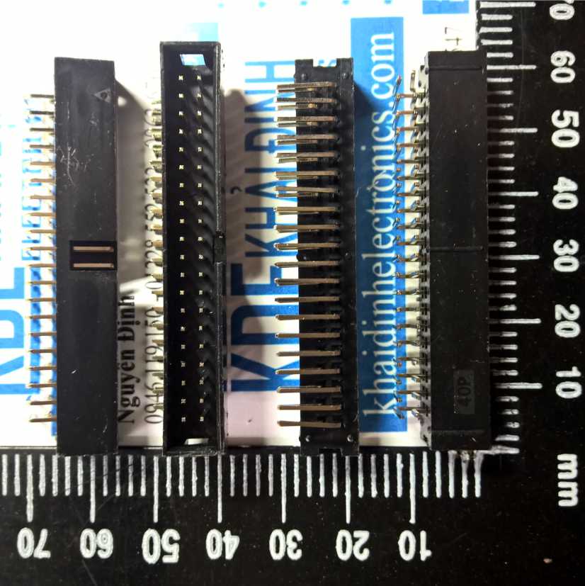 5 cái Đầu nhựa cổng DC3 đực hàn pcb chân cong 2.54mm IDE 6P 8P 10P 14P 16P 20P 24P 30P 34P 40 chân kde0454