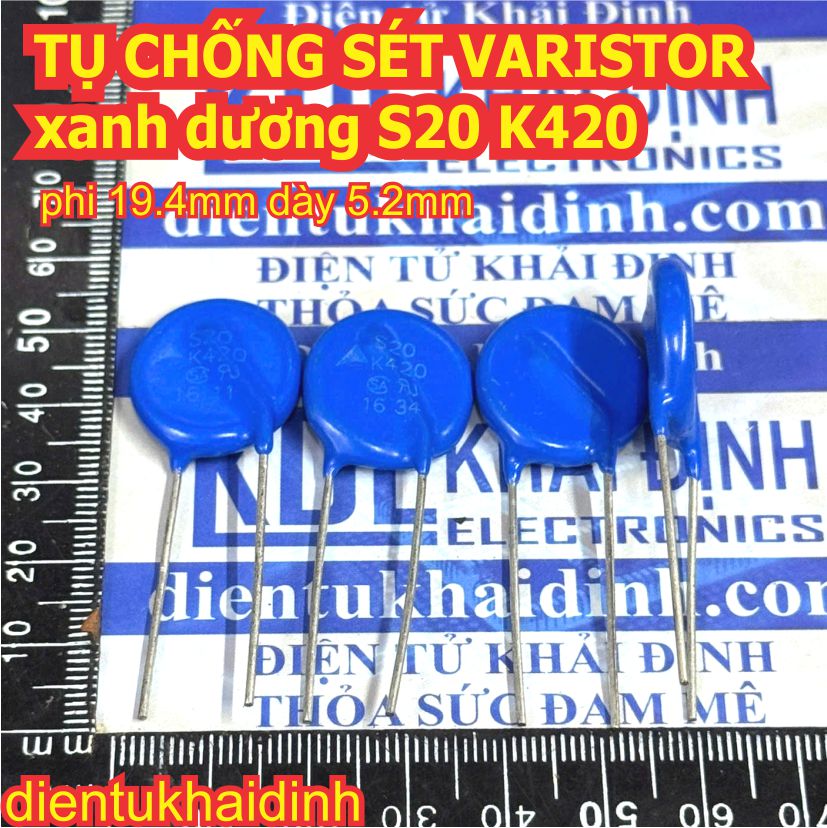 5 con TỤ CHỐNG SÉT VARISTOR xanh dương S20 K420 kde0530