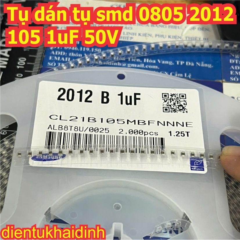 20 con Tụ dán tụ smd 0805 2012 105 1uF 50V, 106 10uF 25V kde0707