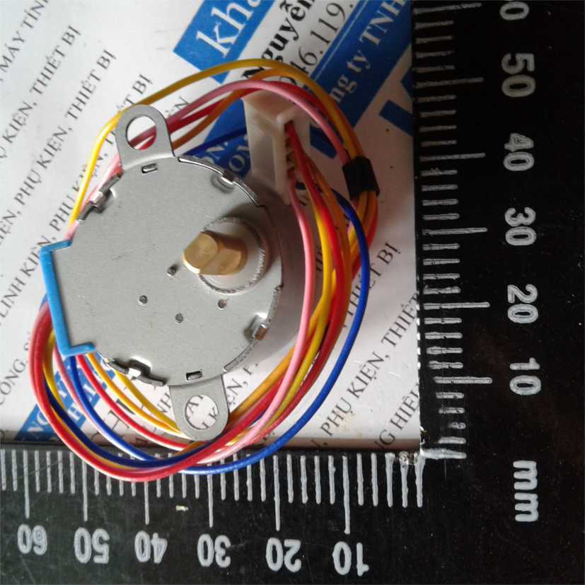 Động cơ bước giảm tốc 5Vdc 4 pha, 5 dây 28BYJ-48 28BYJ48 kde0382