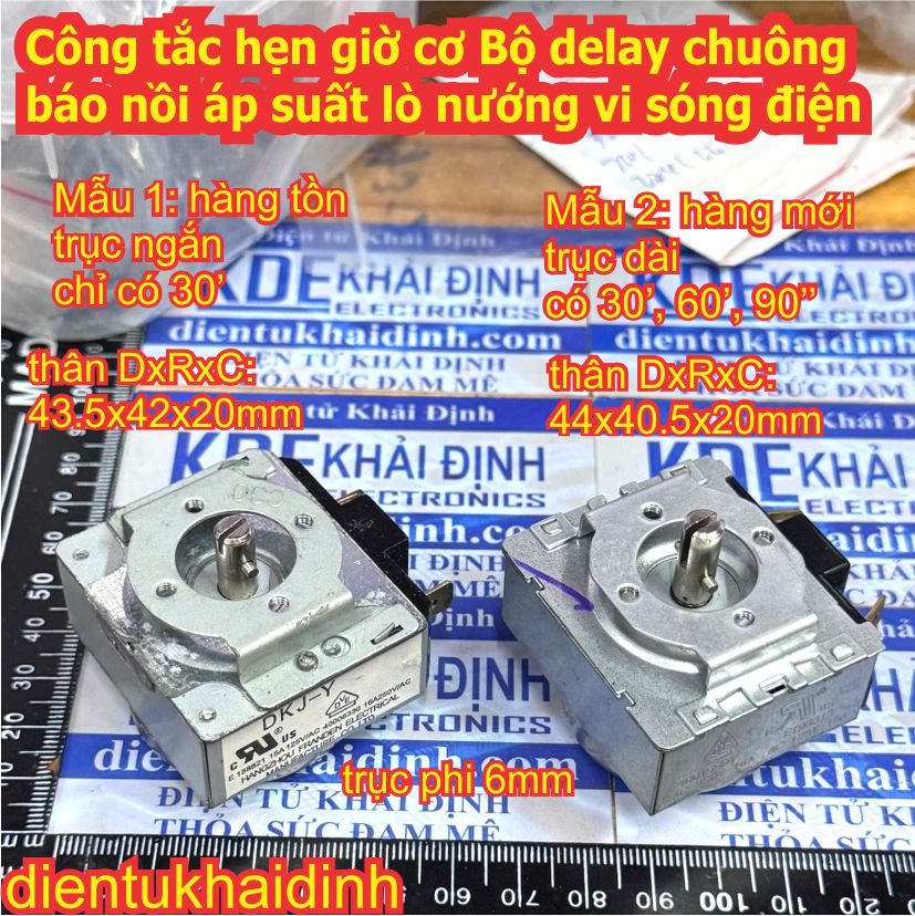 Công tắc hẹn giờ cơ Bộ delay chuông báo nồi áp suất lò nướng vi sóng điện 30, 60, 90 phút kde0528