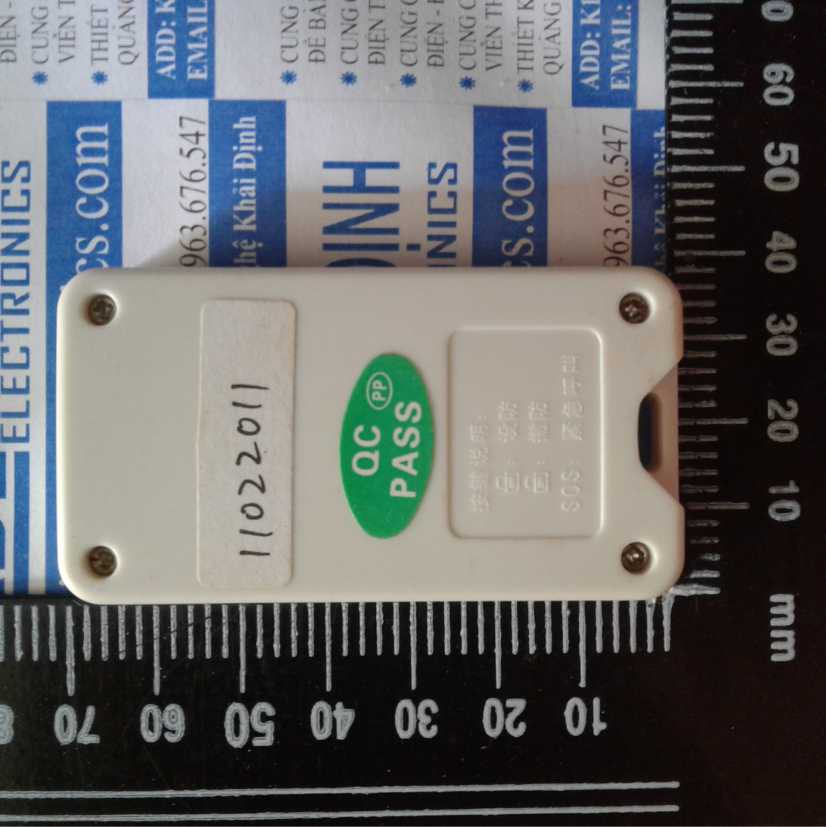 REMOTE 433mhz, trắng, 3 phím kde0130