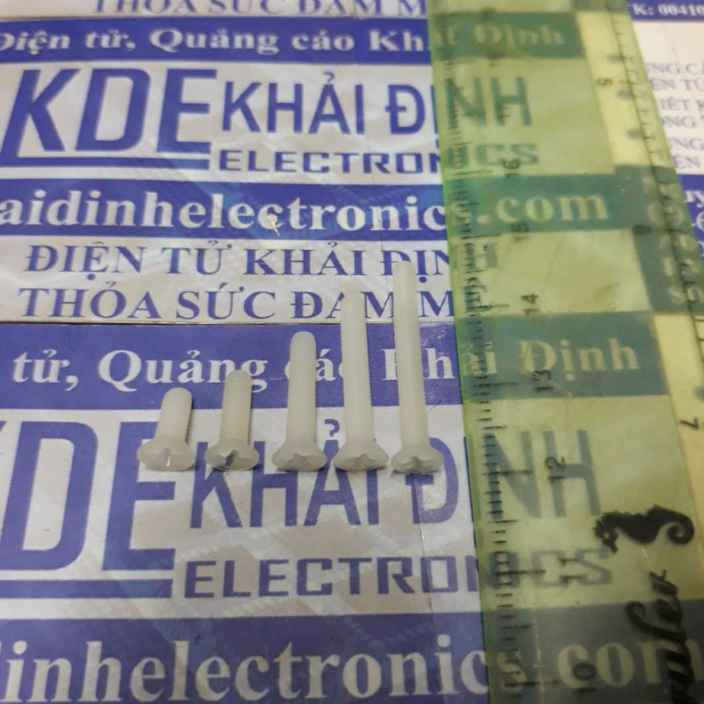 bulong vít pake nhựa đầu dấu + đỉnh tròn bằng KM3 M3 dài 6 ~ 25mm kde0241